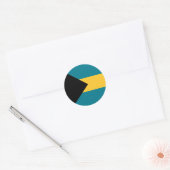 Vlag van de Bahama's Ronde Sticker (Envelop)