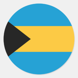 Vlag van de Bahama's Ronde Sticker