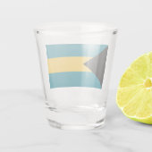 Vlag van de Bahama's Shot Glas (Achterkant)