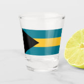 Vlag van de Bahama's Shot Glas (Voorkant)