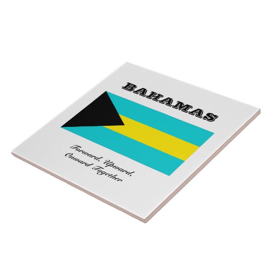 Vlag van de Bahama's Tegeltje (Zijkant)