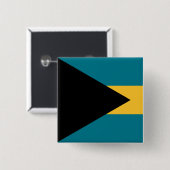 Vlag van de Bahama's Vierkante Button 5,1 Cm (Voorkant /achterkant)