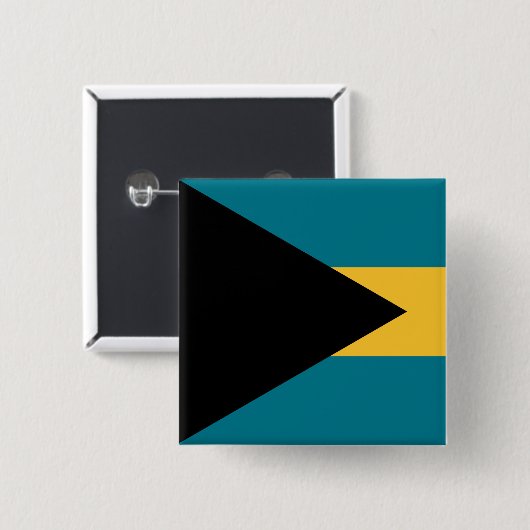 Vlag van de Bahama's Vierkante Button 5,1 Cm (Voorkant /achterkant)