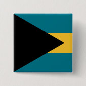 Vlag van de Bahama's Vierkante Button 5,1 Cm (Voorkant)