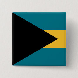 Vlag van de Bahama's Vierkante Button 5,1 Cm