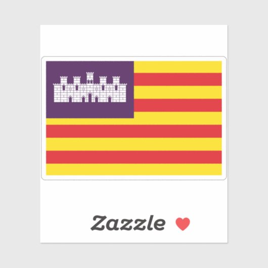 Vlag van de Balearen Sticker (Vel)