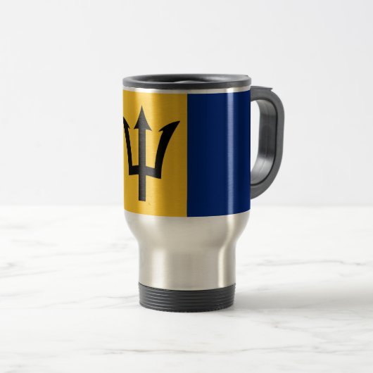 Vlag van de Barbados-Mok/Commuter Reisbeker (Voorkant rechts)