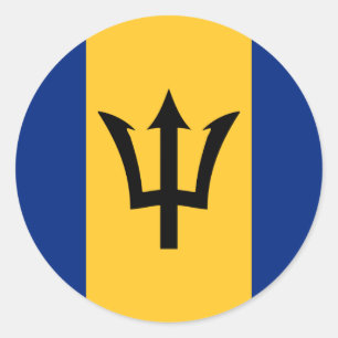 Vlag van de Barbados-Sticker Ronde Sticker