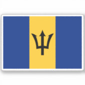 Vlag van de Barbados-Sticker Sticker (Voorkant)