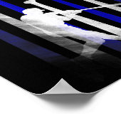 Vlag van de Baseball American Flag Player, pa, mam Poster (Hoek)