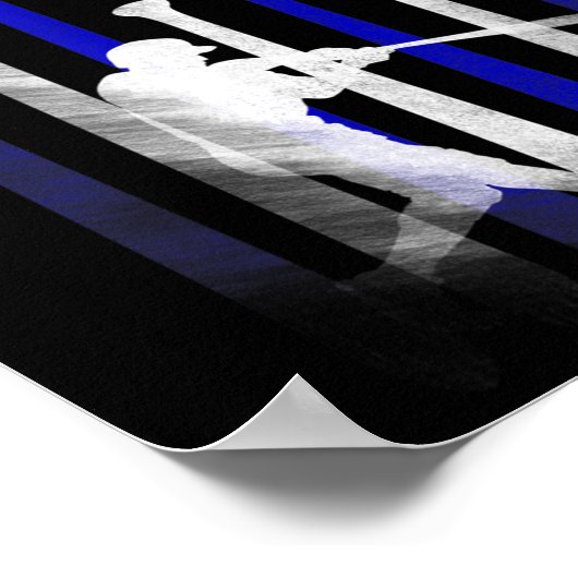 Vlag van de Baseball American Flag Player, pa, mam Poster (Hoek)