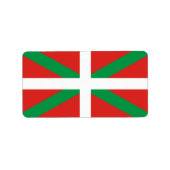 Vlag van de Baskische landenlabels Etiket (Voorkant)