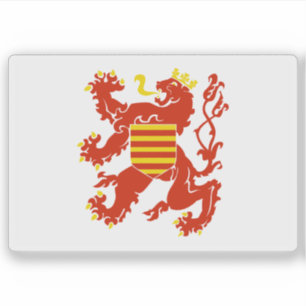 Vlag van de Belgische provincie Limburg, België Sticker