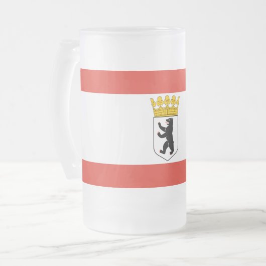 Vlag van de Berlijnse Mok van voorgeblazen glas (Voorkant links)