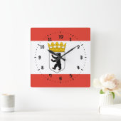 Vlag van de Berlijnse muur Vierkante Klok (Huis)