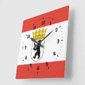 Vlag van de Berlijnse muur Vierkante Klok (Hoek)