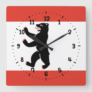 Vlag van de Berlijnse muur Vierkante Klok