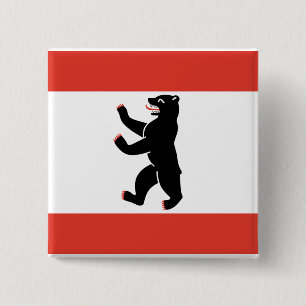 Vlag van de Berlijnse Pinback-Button Vierkante Button 5,1 Cm