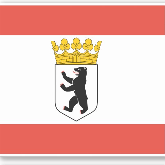 Vlag van de Berlijnse vinylsticker Sticker (Voorkant)