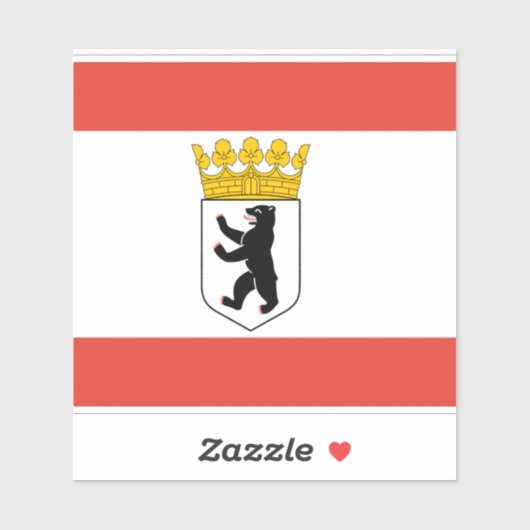 Vlag van de Berlijnse vinylsticker Sticker (Vel)