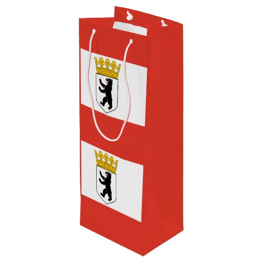 Vlag van de Berlijnse wijnzak Wijn Cadeautas (Achterkant Gekanteld)