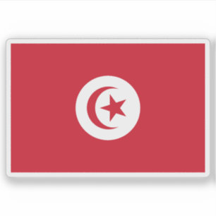Vlag van de Beylik van Tunis (1827-1881), Tunesië Sticker
