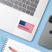 Vlag van de Bikini-eilandbewoners, Micronesia, Oce Sticker (Laptop met iPhone)
