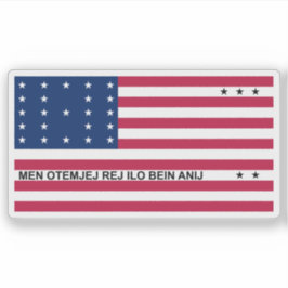 Vlag van de Bikini eilandbewoners, Micronesië, Oce Sticker