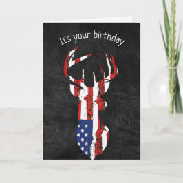 Vlag van de Birthday op leder Kaart
