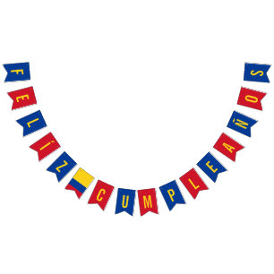 Vlag van de Birthday-partij Colombia Vlaggetjes