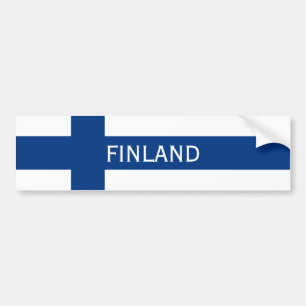 Vlag van de Blauwe DwarsVlag van Finland Bumpersticker