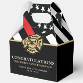 Vlag van de brandweeracademie voor Afstuderen Rood Bedankdoosjes (Achterkant)