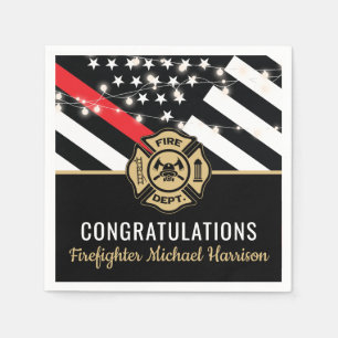 Vlag van de brandweeracademie voor Afstuderen Rood Servet