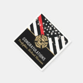 Vlag van de brandweeracademie voor Afstuderen Rood Servet (Hoek)