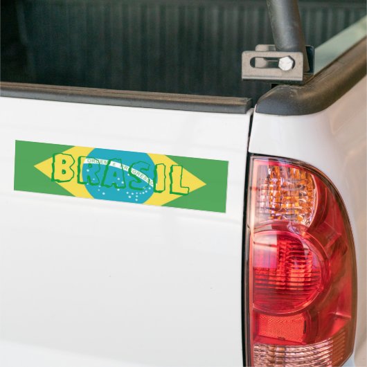 Vlag van de Braziliaanse Bumpersticker (Op Truck)