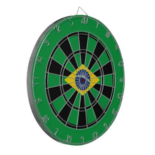 Vlag van de Braziliaanse Multi Ring Art Dartbord (Voorkant Links)