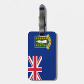 vlag van de Britse Maagdeneilanden Bagagelabel (Achterkant verticaal)