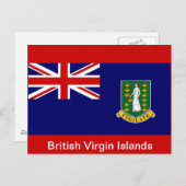 Vlag van de Britse Maagdeneilanden Briefkaart (Voorkant / Achterkant)