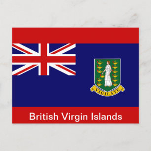 Vlag van de Britse Maagdeneilanden Briefkaart