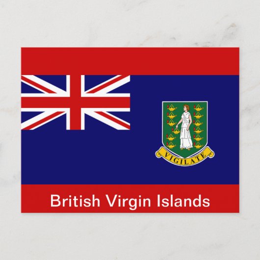 Vlag van de Britse Maagdeneilanden Briefkaart (Voorkant)