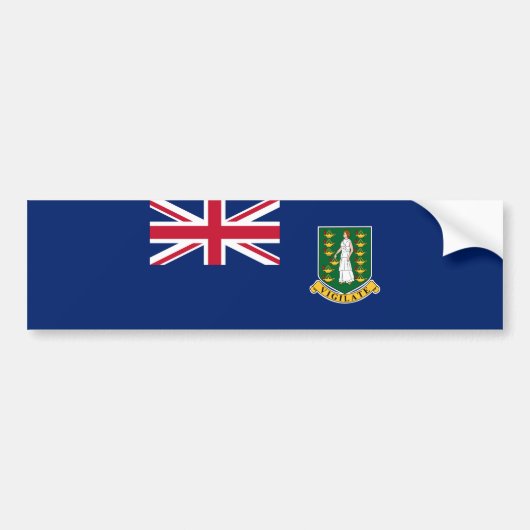 vlag van de Britse Maagdeneilanden Bumpersticker (Voorkant)