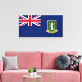 Vlag van de Britse Maagdeneilanden (BVI) Canvas Afdruk (Insitu (Woonkamer))