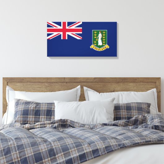 Vlag van de Britse Maagdeneilanden (BVI) Canvas Afdruk (Insitu (Slaapkamer))