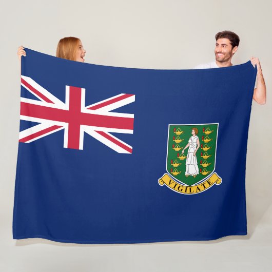 Vlag van de Britse Maagdeneilanden (BVI) Fleece Deken (In situ)