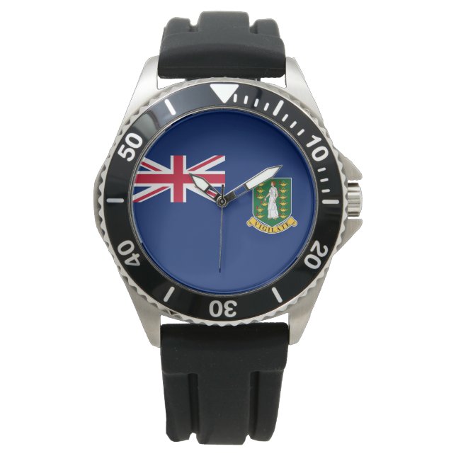 Vlag van de Britse Maagdeneilanden (BVI) Horloge (Voorkant)