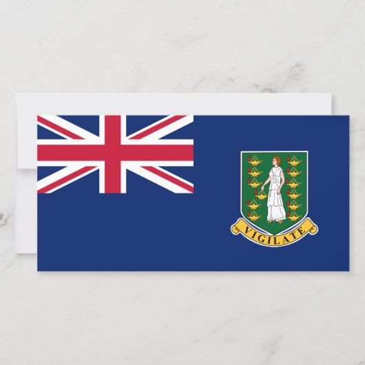 Vlag van de Britse Maagdeneilanden (BVI) Kaart (Voorkant)