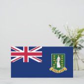 Vlag van de Britse Maagdeneilanden (BVI) Kaart (Staand voorkant)