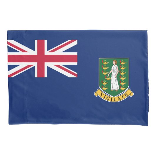 Vlag van de Britse Maagdeneilanden (BVI) Kussensloop (Voorkant-Links)