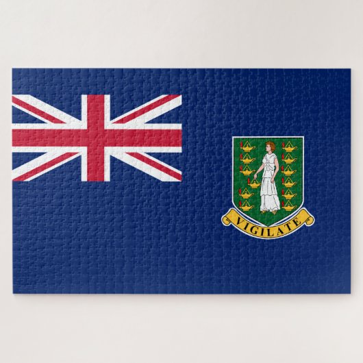 Vlag van de Britse Maagdeneilanden (BVI) Legpuzzel (Horizontaal)
