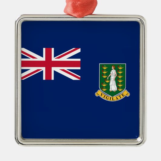 Vlag van de Britse Maagdeneilanden (BVI) Metalen Ornament (Voorkant)